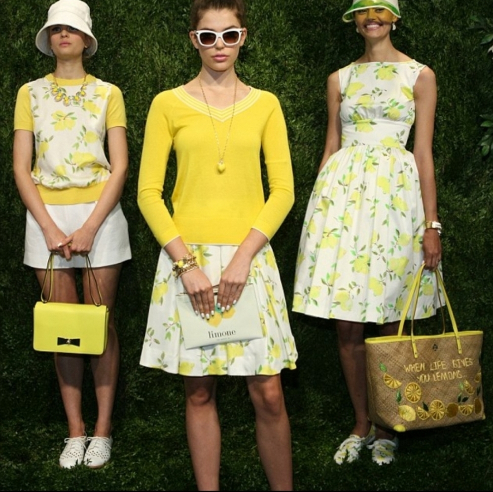 Kate Spade BNWT "Lyric" lemon print dress.